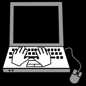 dactylographie / ordinateur portable: dactylographie